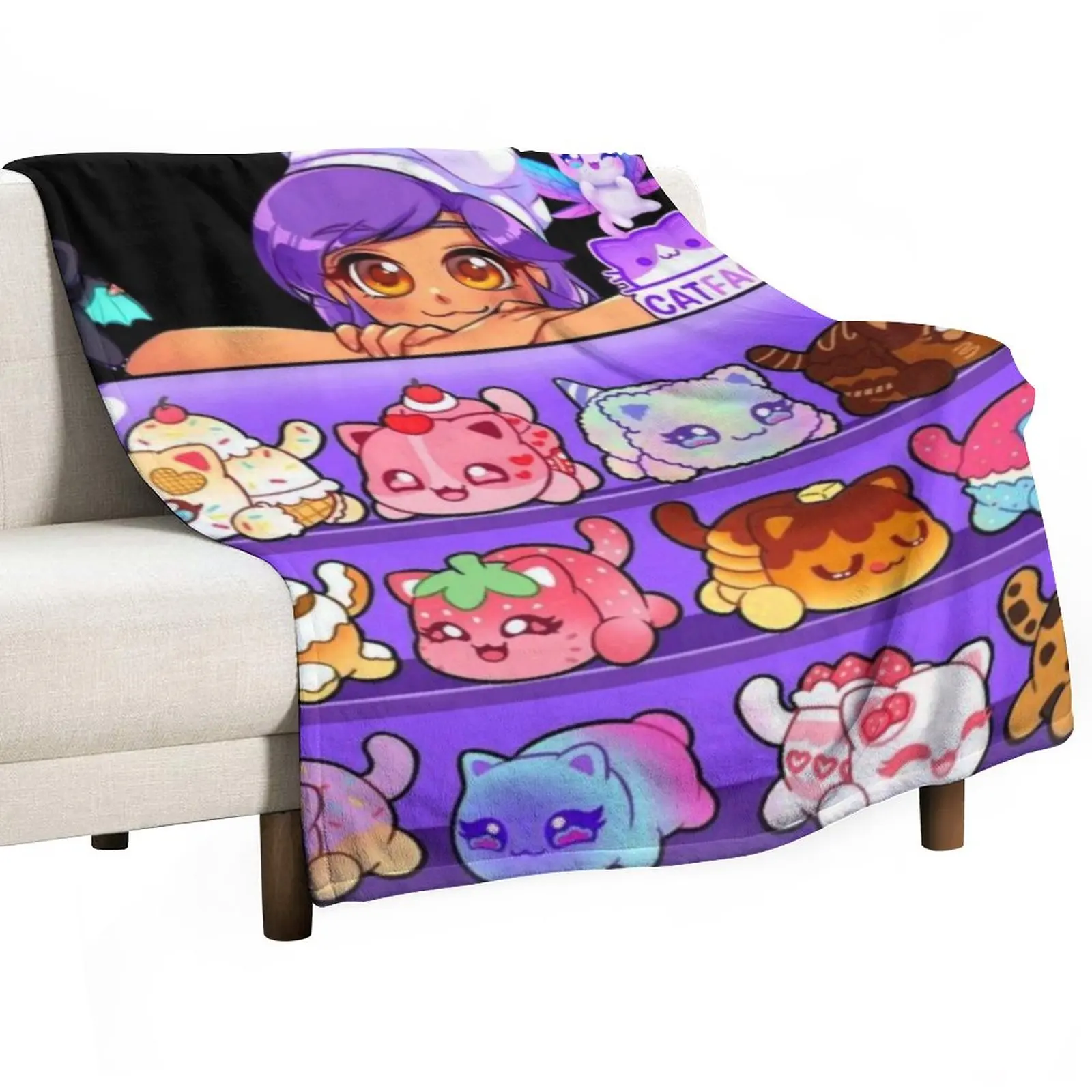 Aphmau Meow Plushies Anime Cats Throw Coperta Fluffy Shaggy Coperta Flanella Coperta Coperta Turistica