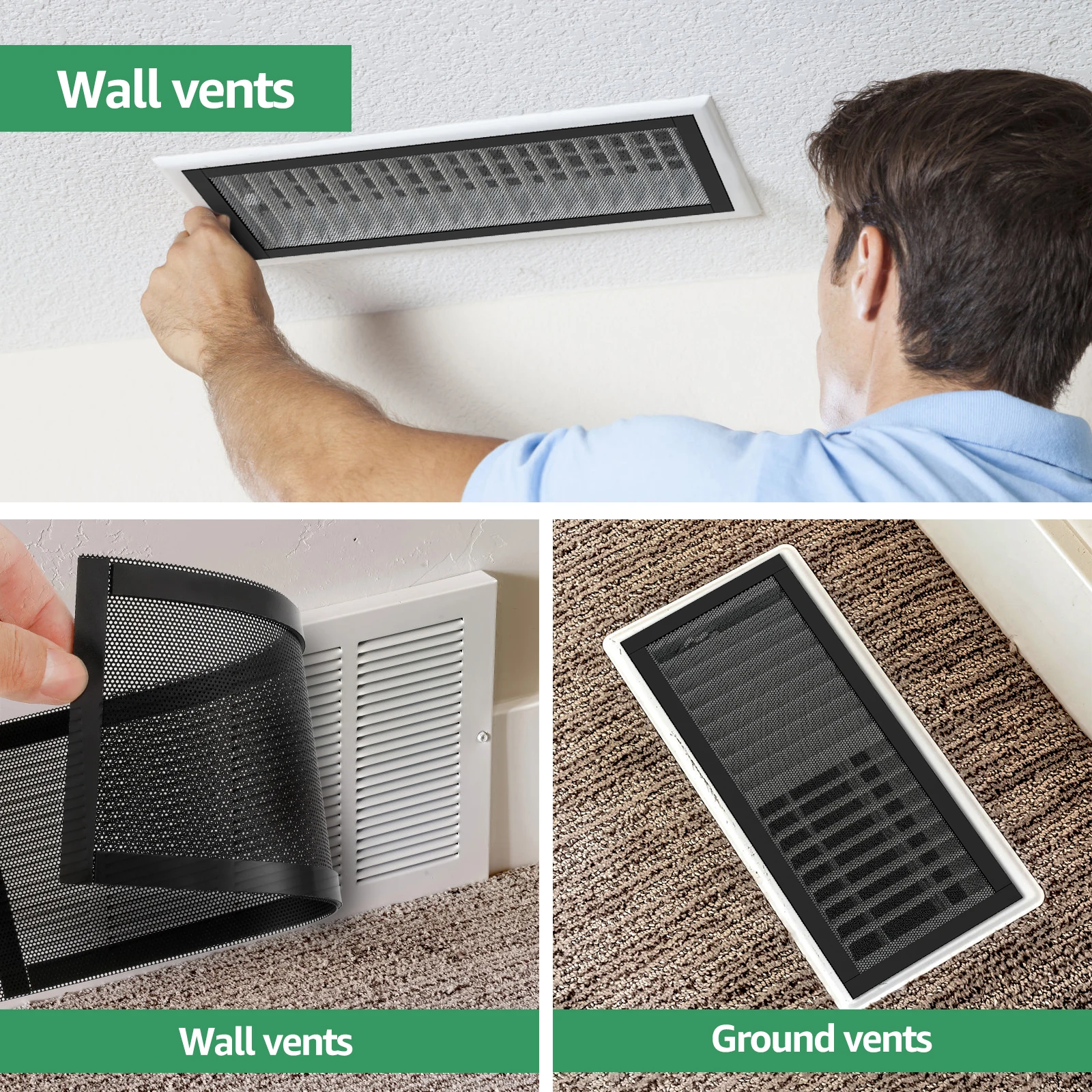 8Pcs Magnetic Vent Covers Mesh Air Vent Filter for Catching Debris