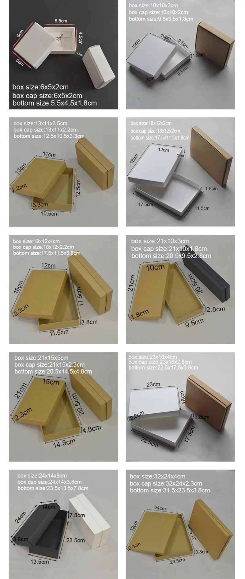 10pcs Large Gift Box Bulk a4 Packaging Small Carton Lid Chocolate Handmade Packing Custom Kraft Craft Paper Box Wedding Favor 10 S3cc4ebbafcc0486fbeb5b3f46a8b53e9R