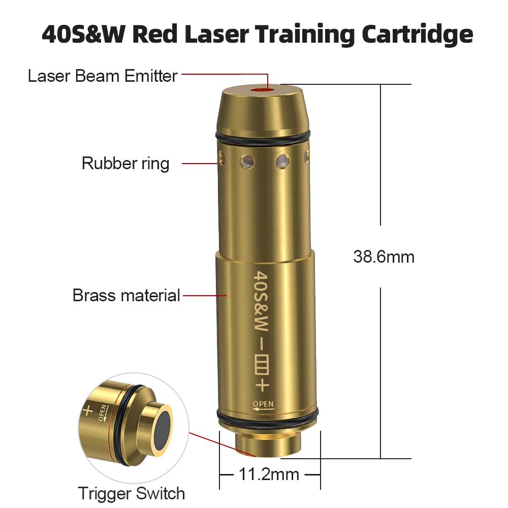 308WIN Red Dot Laser Training Cartridge Dry Fire Tactical Bullet Trainer for Pistol Marksmanship Practice And Skill Development dry fire laser trainer
