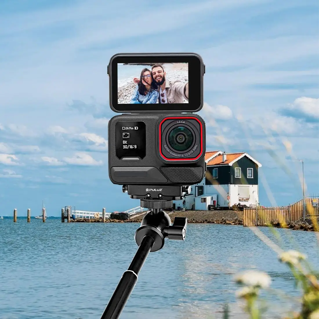 For Insta360 X5 /  X4 Air / Ace Pro / Pro 2 PULUZ Aviation Aluminum Quick Release Base Adapter Bracket