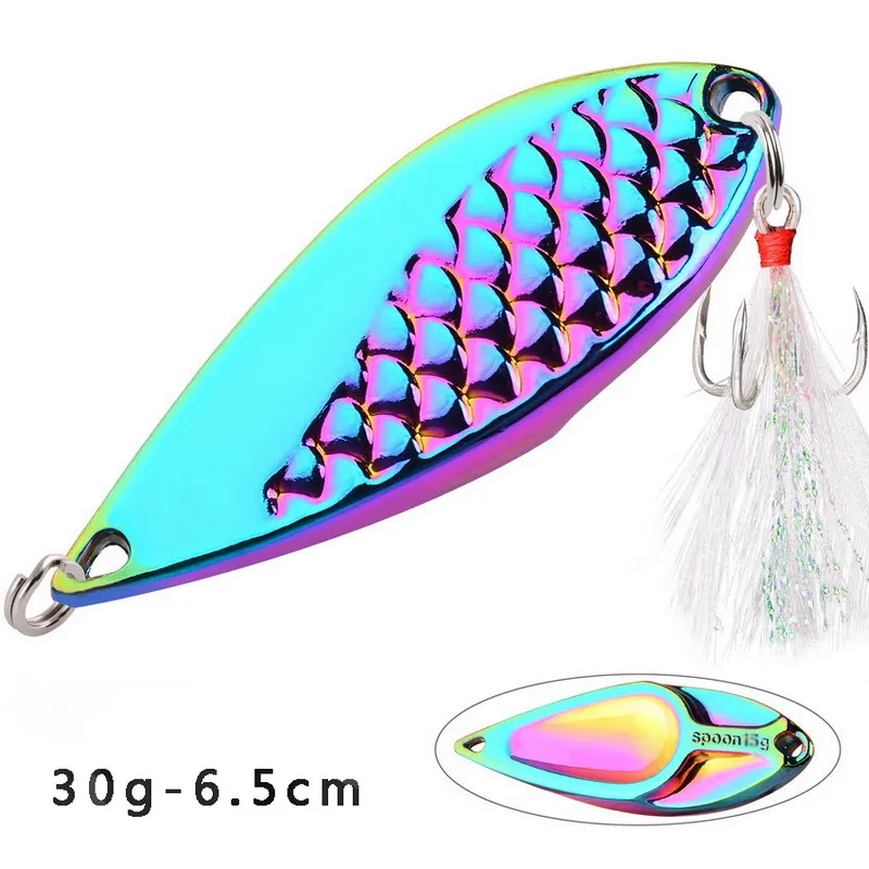 1 stücke 2,5G-50G Metall Spinner Löffel Lockt Forelle Angeln Locken Harten Köder Pailletten Paillette Künstliche Köder spinnerbait Fisch Werkzeuge – Detail 10