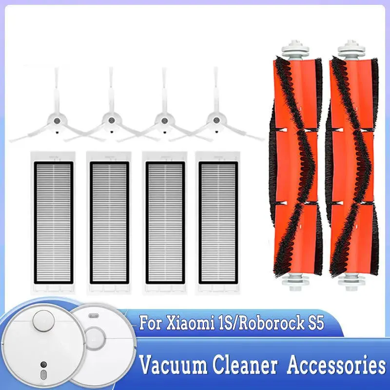 Hepa Filter For Xiaomi 1S Roborock S5 E5 S51 S55 S50 Max Main Side Brush Mijia Mi Robot Vacuum Cleaner Accessories Spare Parts hepa filter kit replacement kit accessories robot vacuum cleaner accessories