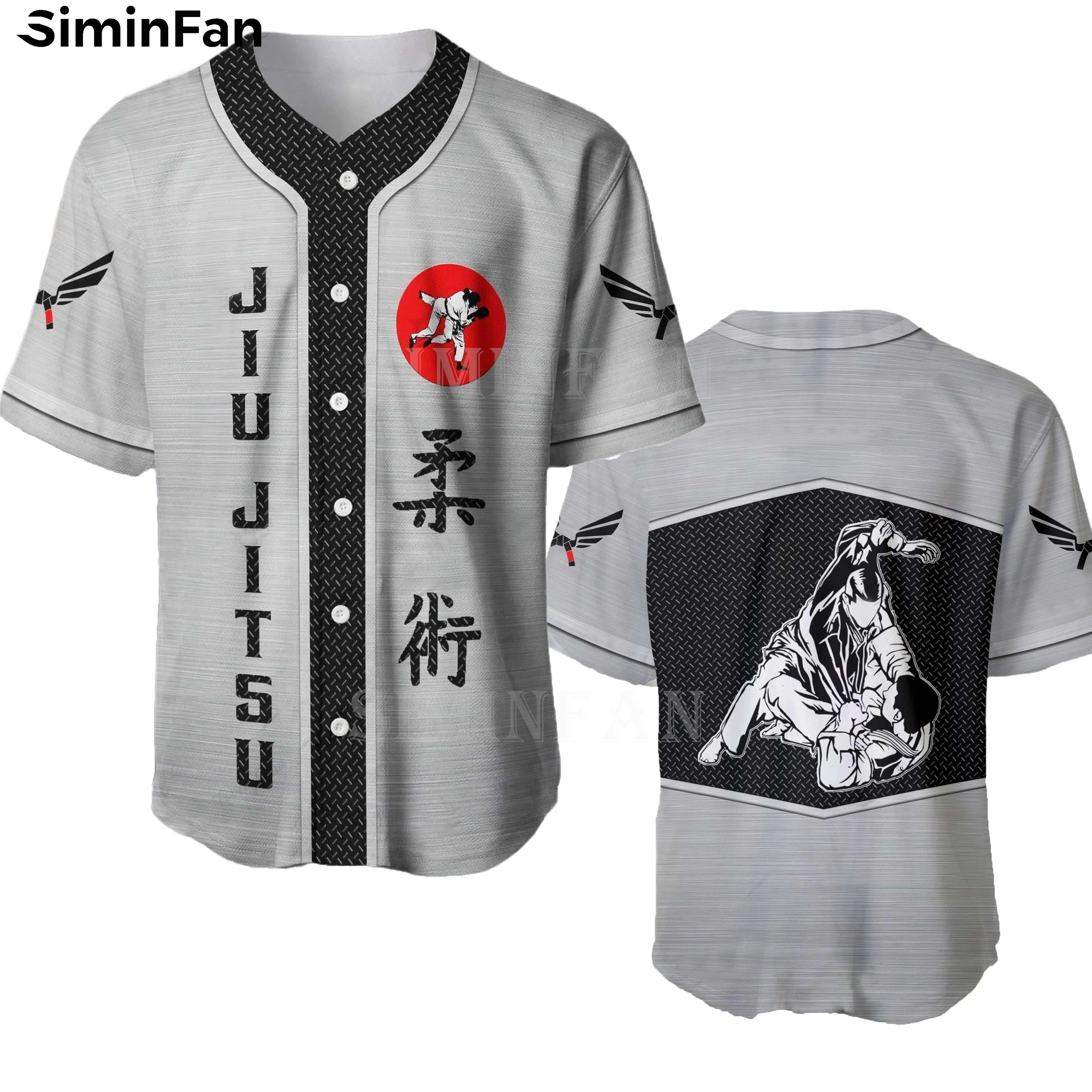

JIU JITSU 3D Printed Mens Baseball Jersey Shirt Summer Stylish Collarless Camisa Beach T-Shirt Unisex Women Tee Top Blouse White