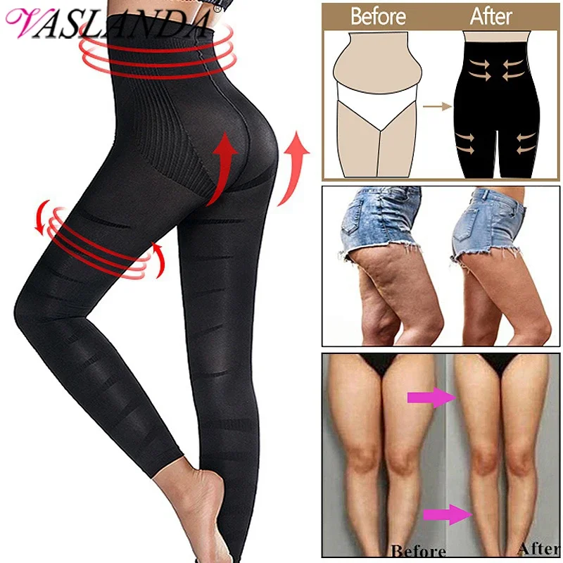 Women High Waist Leggings Tummy Control Shaper Compression Tight Pants Leg Shaping Legins Thigh Anti Cellulite Slimming Panties women sauna pants thermo sweat leggings slimming body shaper tummy control fitness workout panties waist trainer shorts 2021