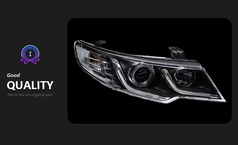 AKD Head Lamp for Kia Forte LED Headlight 2009-2015 Headlights Kia Forte DRL Turn Signal High Beam Angel Eye Projector