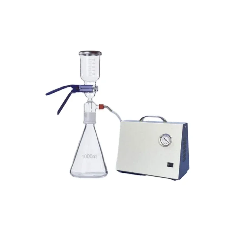 

Portable laboratory vacuum pump small air extraction filter pumping device