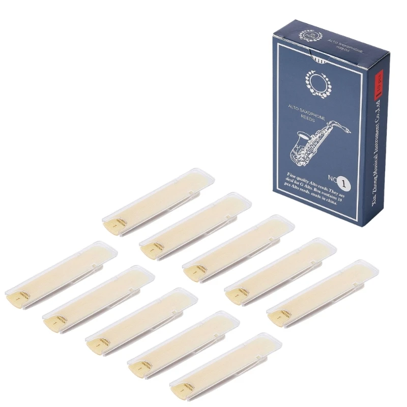 10pcs Professional Saxophone Reed Tone Strength 1.0 1.5 2.0 2.5 3.5 for Eb Alto Saxophone Reed Excellent Sound saxophone reeds
