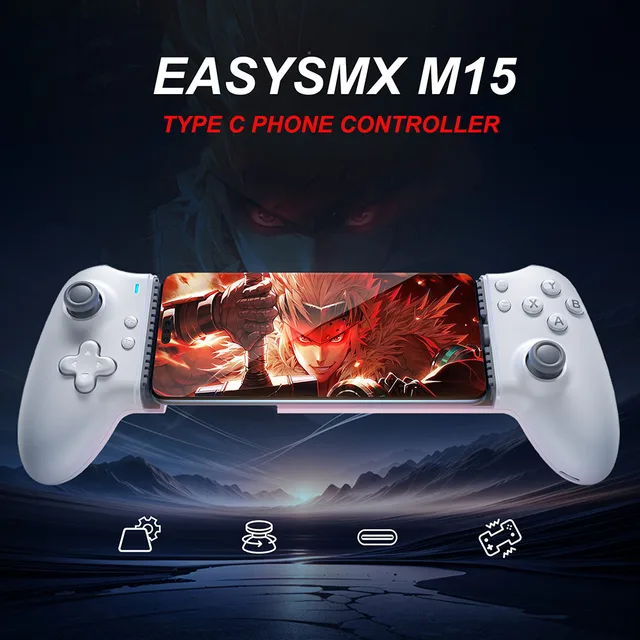 בקר מכני EasySMX M15 לטלפון נייד סוג C Hall עבור טלפון אנדרואיד iPhone 15/16 Cloud Gaming Xbox Game Pass 1