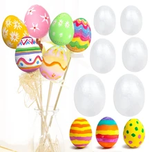 

20Pcs 3.5-9cm White Polystyrene Styrofoam Foam Egg Balls Easter Eggs Ornament Handmade Material for Kids Toy DIY Painting Crafts