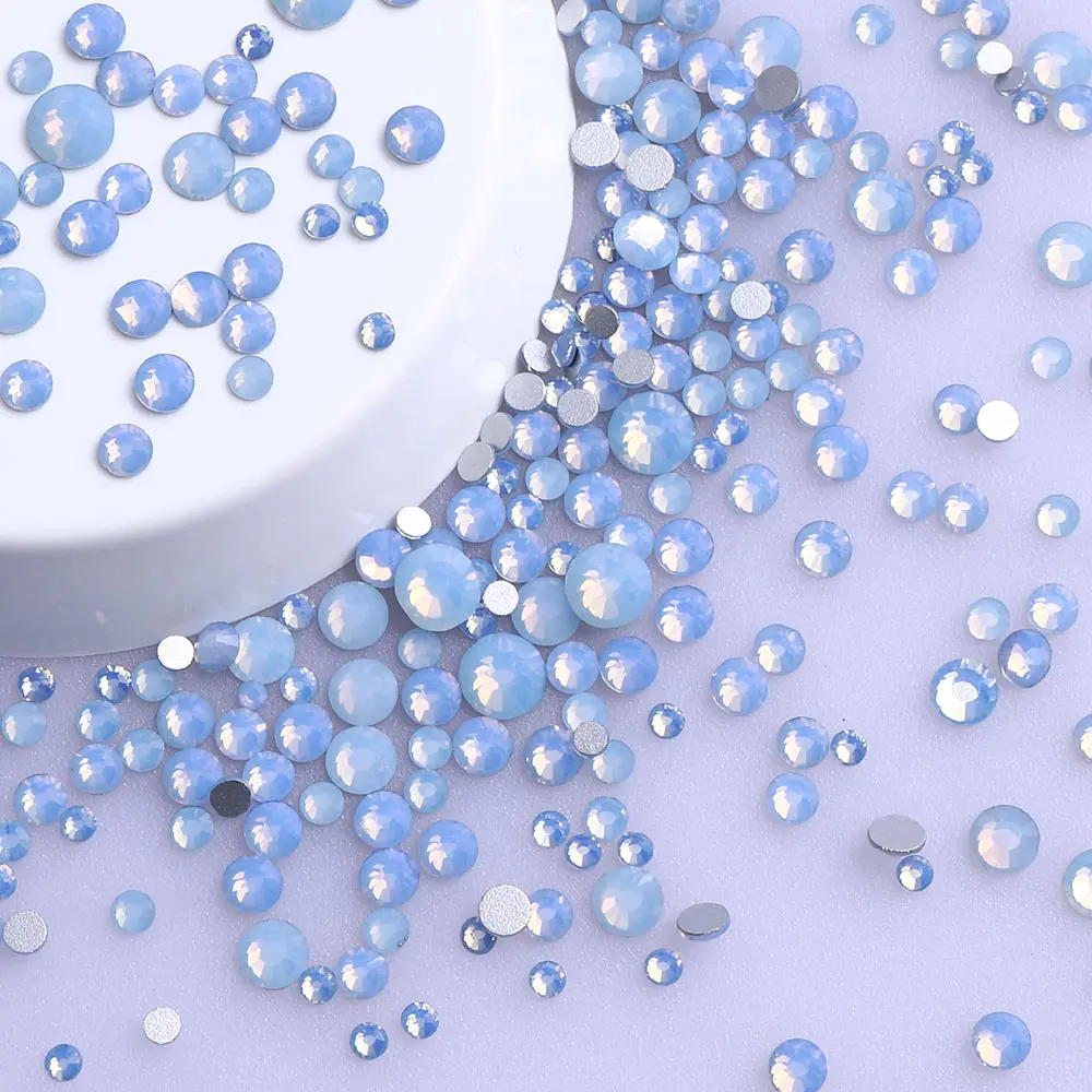 Versatile Mix Size Glitter Glass Rhinestones - Silver Bottom, Non-Hotfix, Perfect for Nail Art and Clothing Embellishment