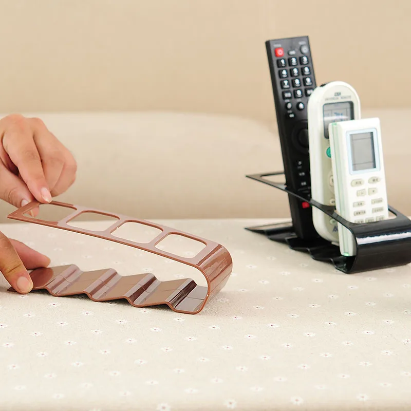Organizzatore per Telecomandi a 4 Scomparti, Portaoggetti Creativo da Scrivania, Supporto in Plastica Multiuso per Scrivania - immagine 4
