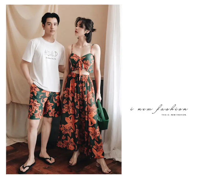 Couple Retro Swimsuit Set