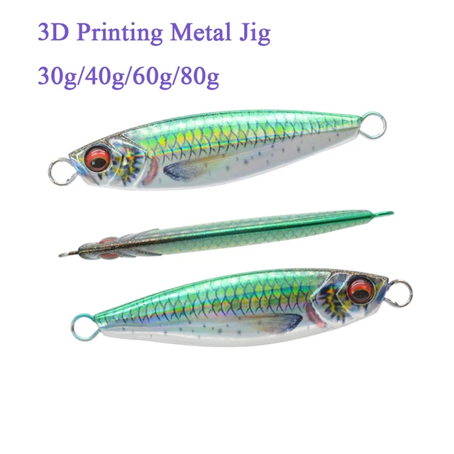 Metal Jigs Jigging Saltwater Fishing Lure  Metal Jig Fishing Lures Slow  Jigs - 3d - Aliexpress