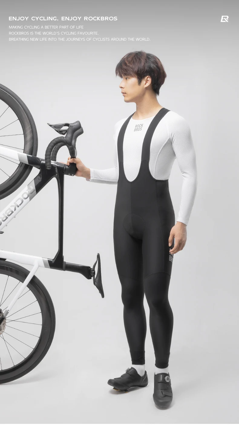 ROCKBROS Winddichte, warme Fahrradhose, Winterhose mit abnehmbarem Schnallenriemen, hochwertige, stoßdämpfende Komfortpolsterhose, MTB-Herren – Detail 7