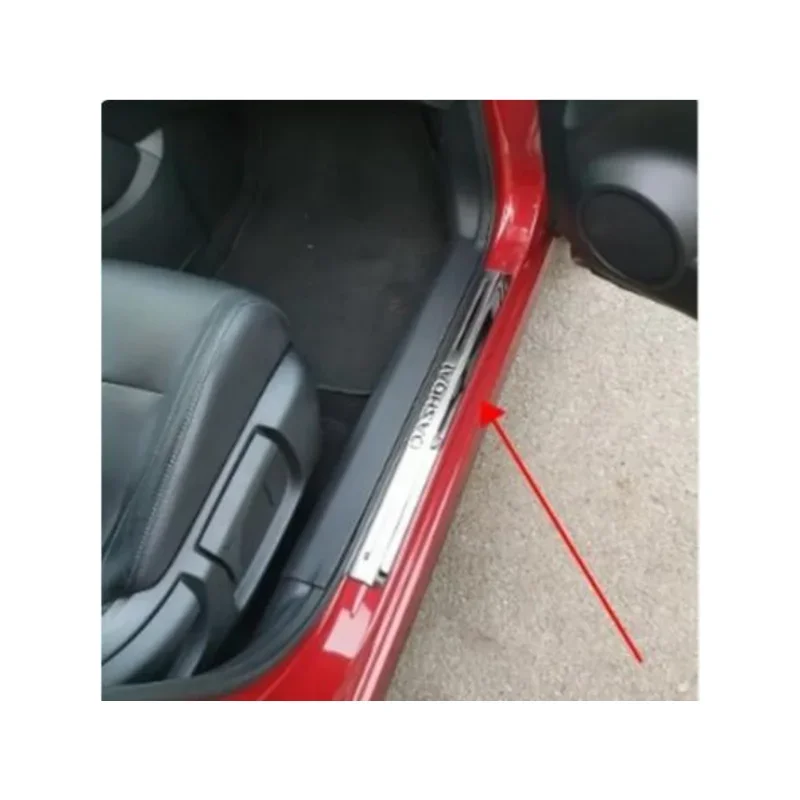 Car Styling Side Door Sill Protector Threshold Scuff Plate Welcome Pedals Covers Trims For Nissan Qashqai-J10 J11 car door moulding trim window door cover trim
