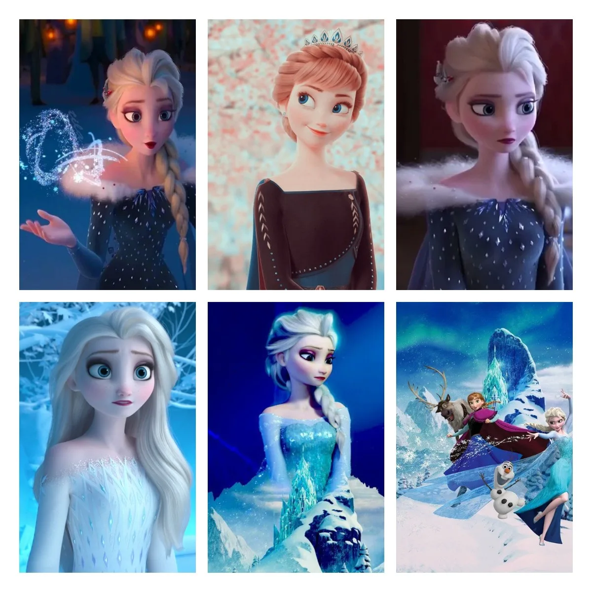 Disney Frozen Elsa Anna Princess Wall Art Acquerello Nursery Canvas Painting Ohana Family Prints Regalo Di Compleanno Kids Room Decor