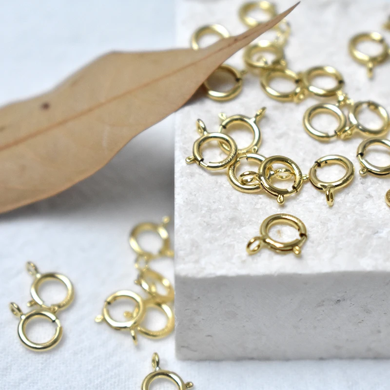 14K Gold Filled Spring Ring Clasps Hooks Bulk Wholesale Supplies