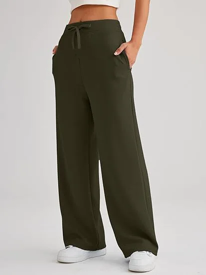 Women's Autumn Casual Pants Wide Leg Loose Wide Leg Sports High Waist Pants