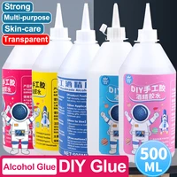 500ML Bottle Alcohol Glue Super Strong Adhesive Acrylic Fabric Foam Cardboard DIY PVA Craft Paper Wood Metal Bond Precision Tips 1
