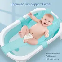 Filet de bain antidérapant en forme de croix pour bébé, tapis réglable pour nouveau-né, coussin de bain pour bébé, baignoire pour enfants, berceau de douche, siège de lit pour bébé 5