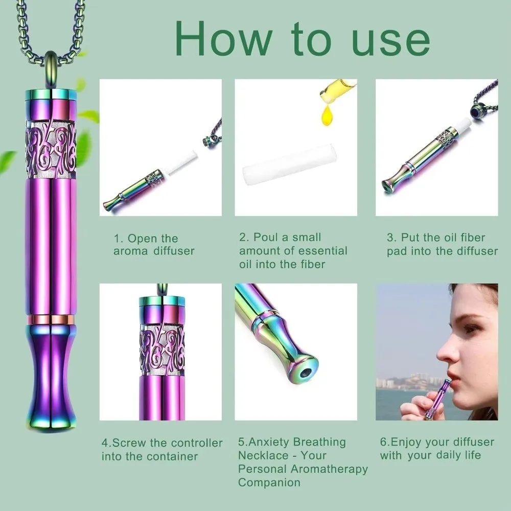 Mindfulness Training Whistle Necklace Metal Detachable Yoga Necklace Necklace With Cotton Core Portable Decompression Necklace