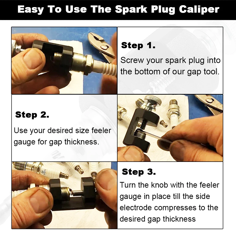 Universal Engine Spark Plug Gap Tool Gapper Gapping Sparkplug Caliper 10mm 12mm 14mm 1PCS Spark Plug Spark Plug Gauge