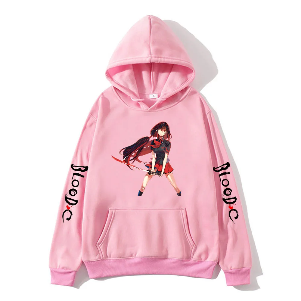 

Blood C Saya Kisaragi Harajuku Anime Hoodies Cute Manga Sweatshirts Printed Graphic Boys/girls Clothes Long-sleeved Streetwear