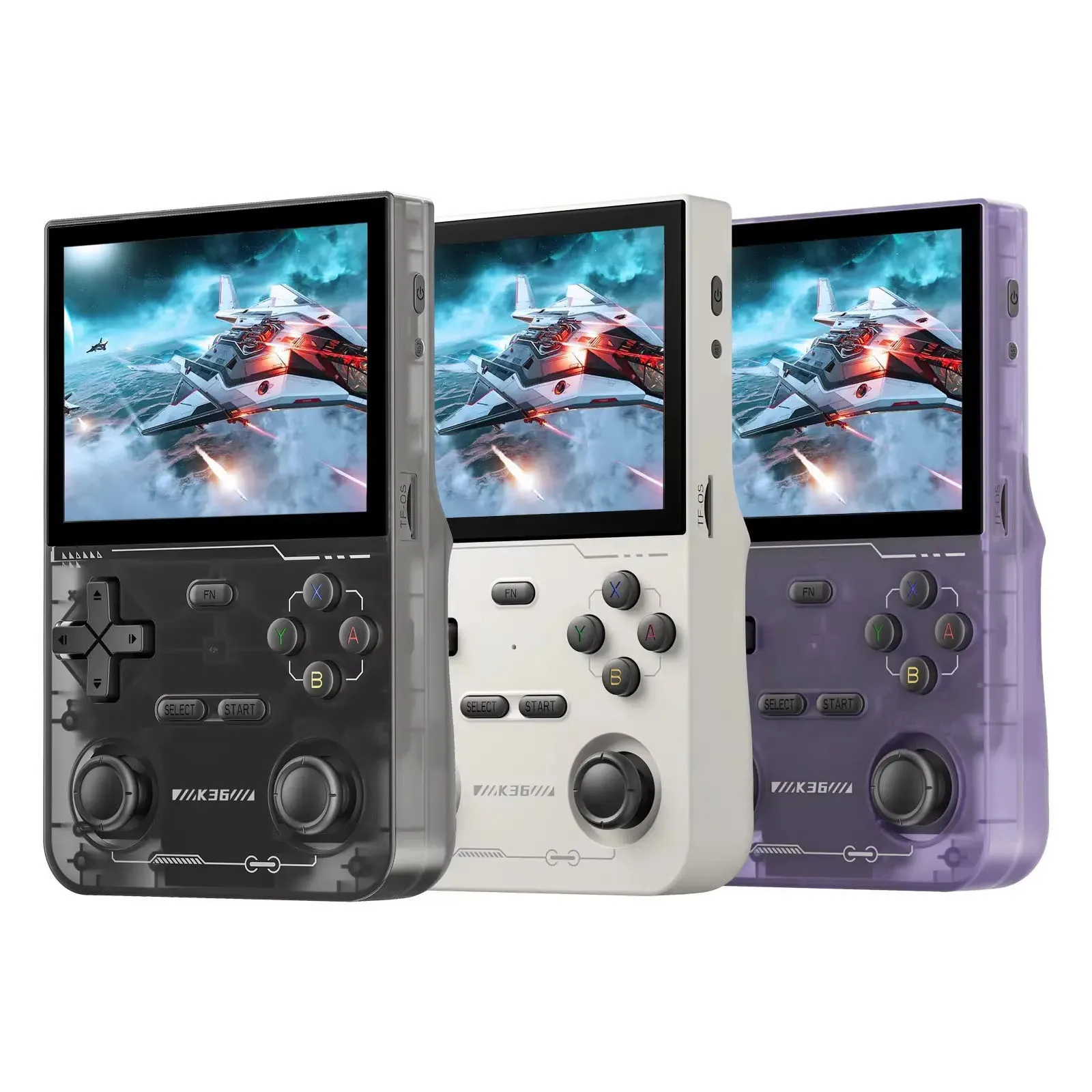 K36 3.5Inch IPS Screen 64GB Memory Classic Games Portable Handheld Open Source Game Console_voghion.com