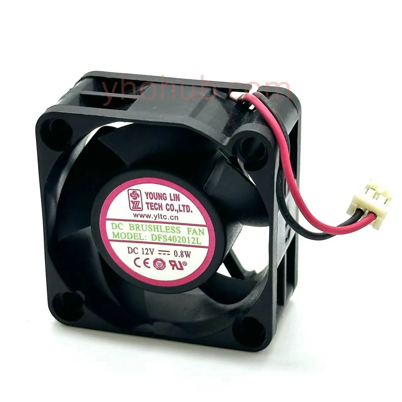 Ventilador de Refrigeração Young Lin2-wire Server Dfs402012l dc 12v 0.8w 40x40x20 mm