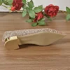 Gold Low Heels Pumps Women 2025 Spring Shiny Sequins Pointed Toe Party Shoes Woman Plus Size Simple Thick Heeled Bride Shoes 6