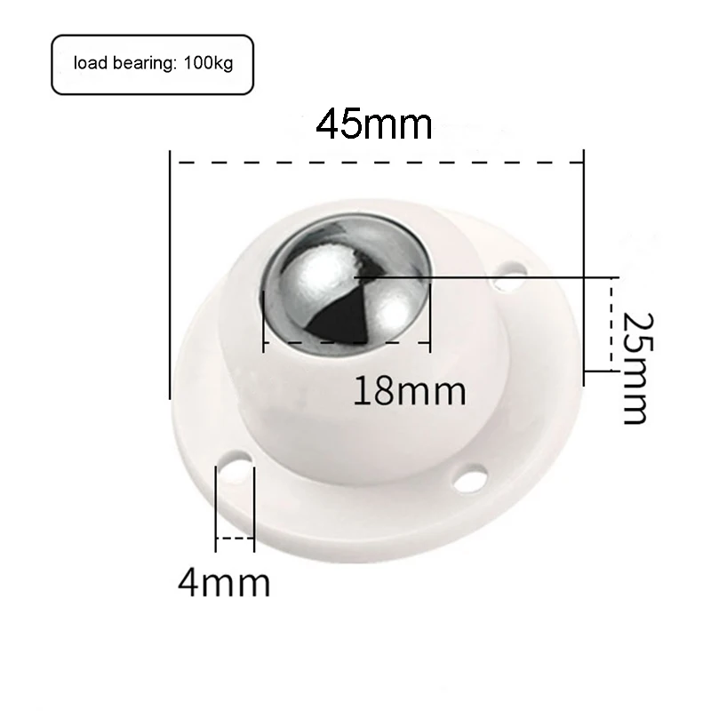 Roulettes de Meubles Auto-Adhésives en Acier Inoxydable, Mini Roulettes à Comcussion Résistantes à la Rotation à 360 Degrés, 8 Pièces