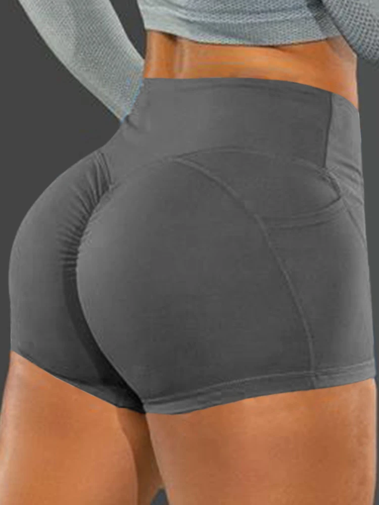 Sports Bottoms Athletic Summer Fitness Skinny Gym Solid Sexy Women Shorts Soft Elastic Stretch Casual High Waist Tight
