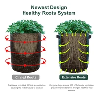 Home Thickened Potato Grow Bag PE Vegetable Grow Bags Home Garden Supplies Vegetable Onion Plant Bag Outdoor Garden Pots 5