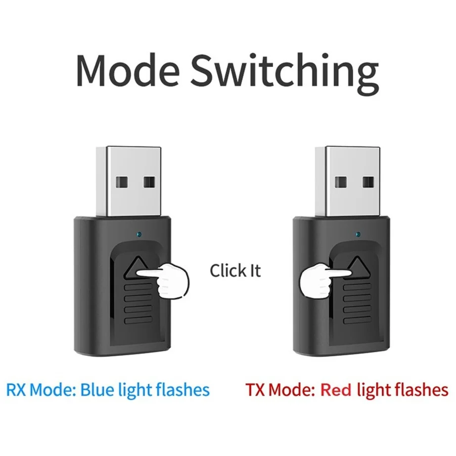 USB 블루투스 5.0 오디오 수신기 송신기 4 IN 1 미니 스테레오 블루투스 AUX RCA USB 3.5mm 잭 PC TV 차량용 무선 어댑터