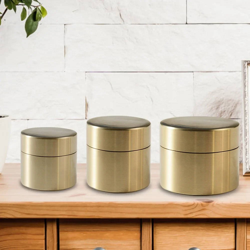 Outdoor Sealed Brass Container Waterproof Storage Box for Jewelry Pill Moisture-proof Shockproof Space-saving Organizer with Lid