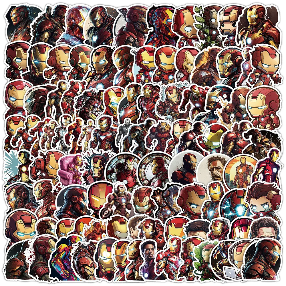 

10/30/50/100pcs Disney Iron Man Cartoon Stickers Cool Super Hero Anime Sticker Phone Skateboard Laptop Graffiti Kids Decals Toy