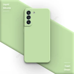 Minimalist Liquid Silicone Shockproof Soft Phone Case - Samsung S21 (Fresh Green)