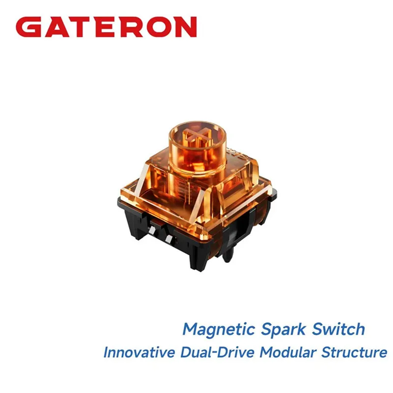 สวิตช์เชิงเส้น GATERON Magnetic Spark Series ปรับการเคลื่อนที่ก่อนกดได้อย่างอิสระ พร้อมเอฟเฟกต์เซ็นเซอร์ฮอลล์สำหรับคีย์บอร์ดแม่เหล็กสำหรับเล่นเกมและใช้งานในสำนักงาน 1