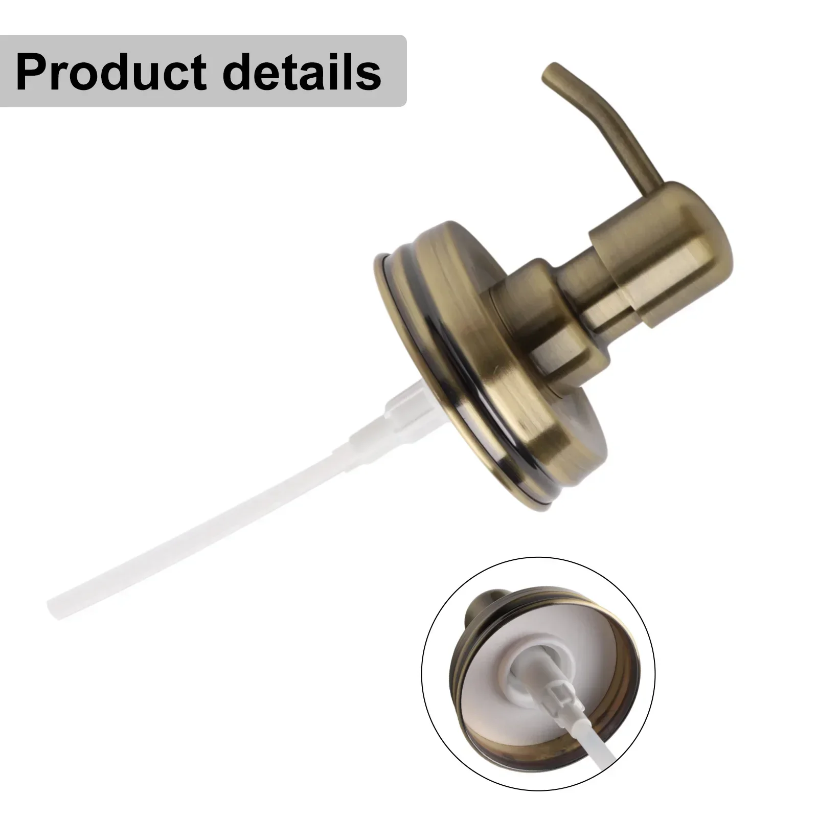 Soap Dispenser Pump Sealed Stainless Steel Bottle Cap Anti-Rust Soap Dispenser Covers Canning Lids Replacement Liquid Pumps
