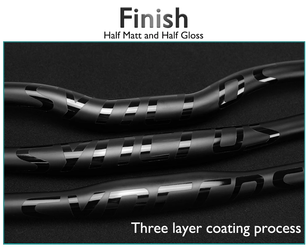 SYNCROS Vollcarbon-Lenker, Mountainbike-Lenker, Ultraleicht/Langlebig, Matt Schwarz, 31,8mm, 680-740mm, Fahrradzubehör – Detail 9