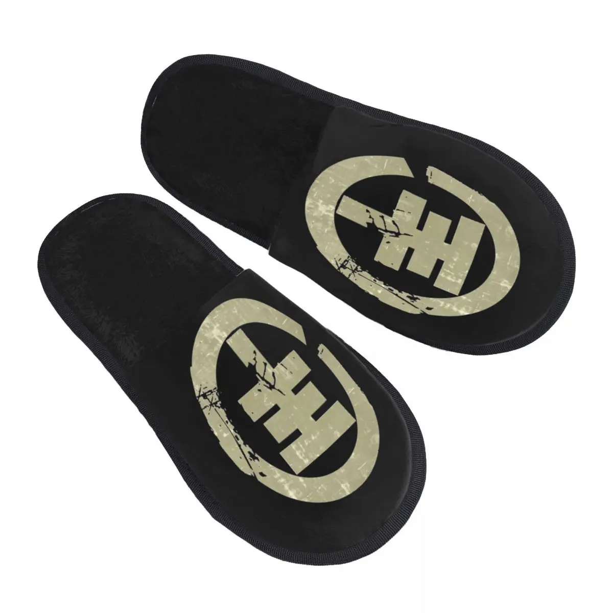 

Tokio Hotel Music Band Logo House Slippers Anti Slip Heavy Metal Cozy Household Fur Slippers Slides Indoor