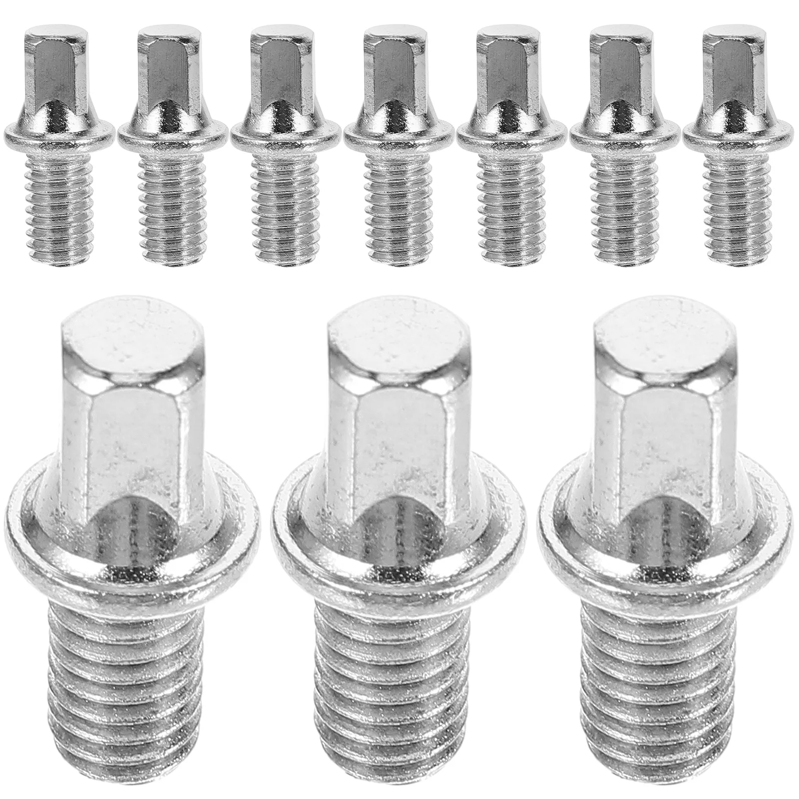 

10 Pcs Screw Accessories Drum Fittings Screws Bolts for Pedal Shaft Silver Plated Iron Bass