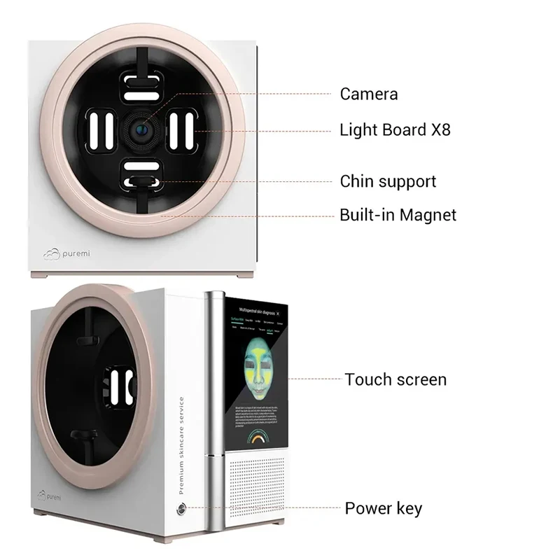 New Professional 3D Smart Skin Analyzer Machine Facial Skin Type Testing Machine Analysis For Salon