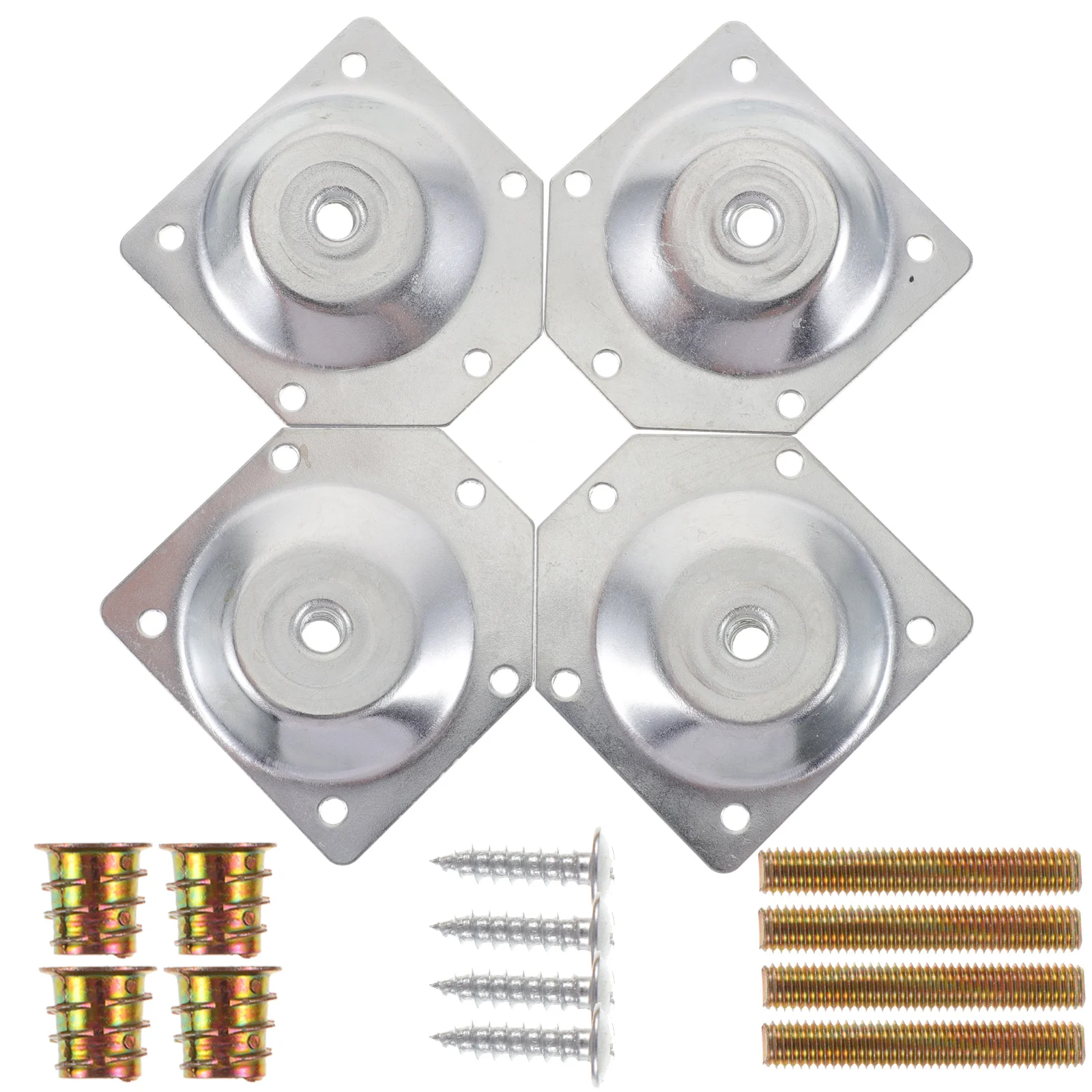 

Furniture Leg Brace Doitool Leg Mounting Plates Furniture Leg Attachment Plates T-Plate M8 Sofa Legs Hanger Bolts Converters