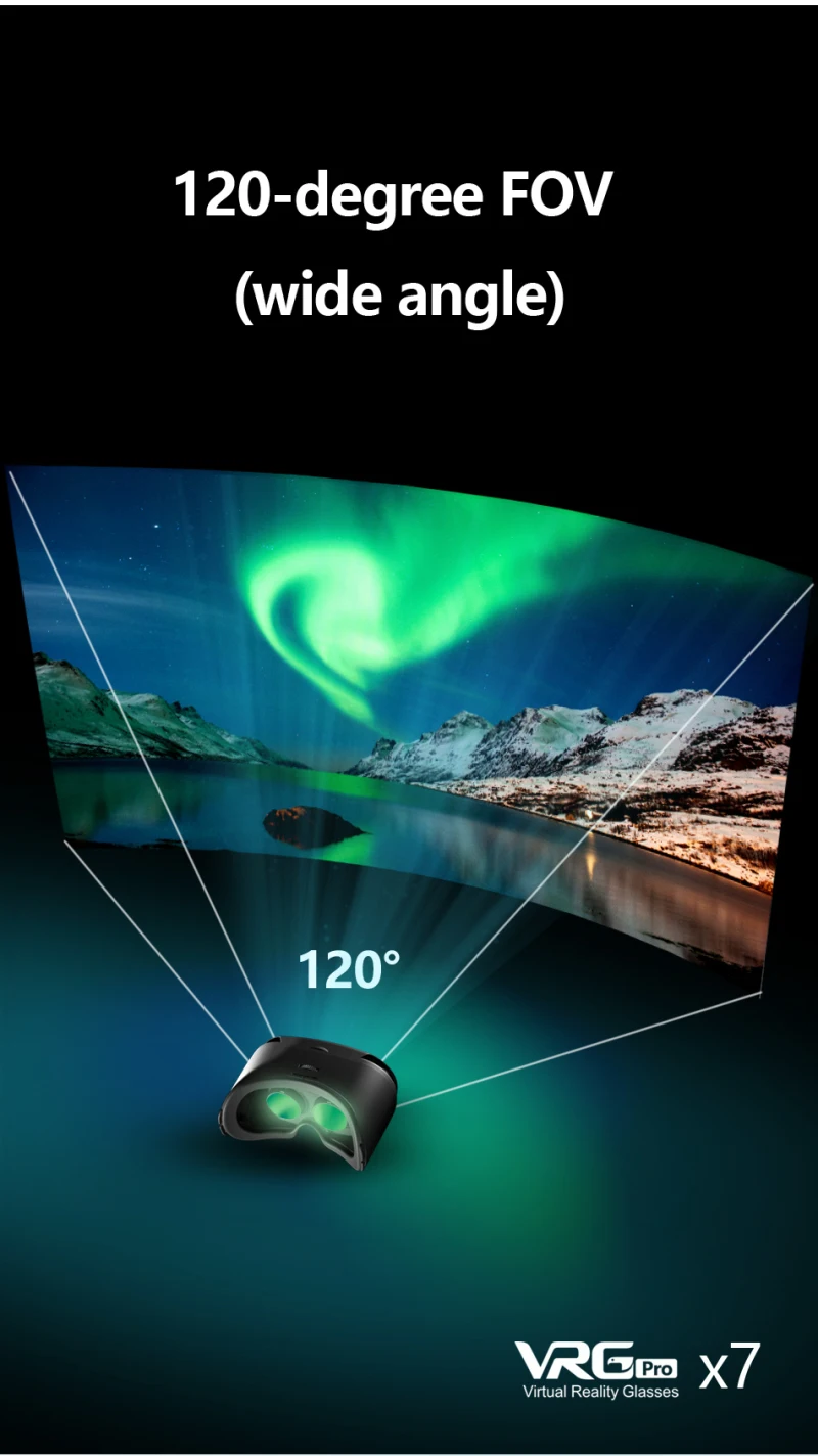 New VRGPRO X7 VR Glasses Virtual Reality Full Screen Visual Wide-Angle VR Glasses For 5 To 7 Inch Smartphone Eyeglasses Devices
