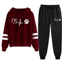 Survêtement pour femme quotidien décontracté mode sweats à capuche offre spéciale une pièce rayure sweat et pantalon confort en plein air Jogging qualité 5