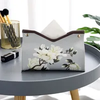 Creative Chinese Tissue Box Waterproof Home Living Room Paper Drawer Floral Paint Tissue Box Easy to Clean Printing Storage Box 1