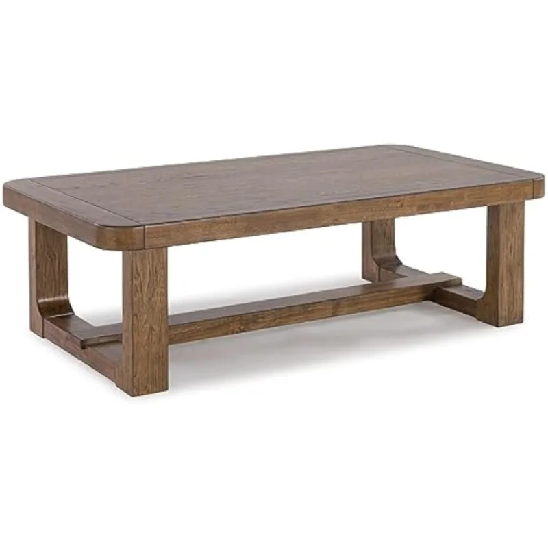 Cabalynn Traditional Farmhouse Coffee Table, Brown 2