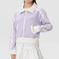Veste Trefoil Adidas (Adidas) pour femme, vêtements de sport, mode tendance, vêtements décontractés, veste à revers tricotée Ky2151 2